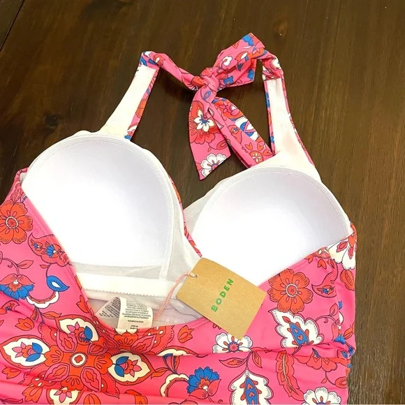 Boden Pink Floral One Piece Swimsuit - Picture 10 of 12